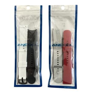 ANCOOL Watch Bands Red Black White & Gray (4) Total NWOT